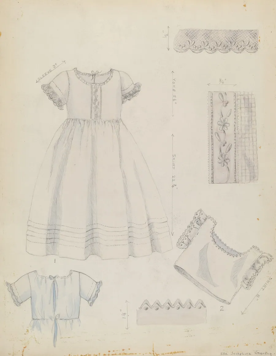 Infant's Dress and Shirt by Ella Josephine Sterling