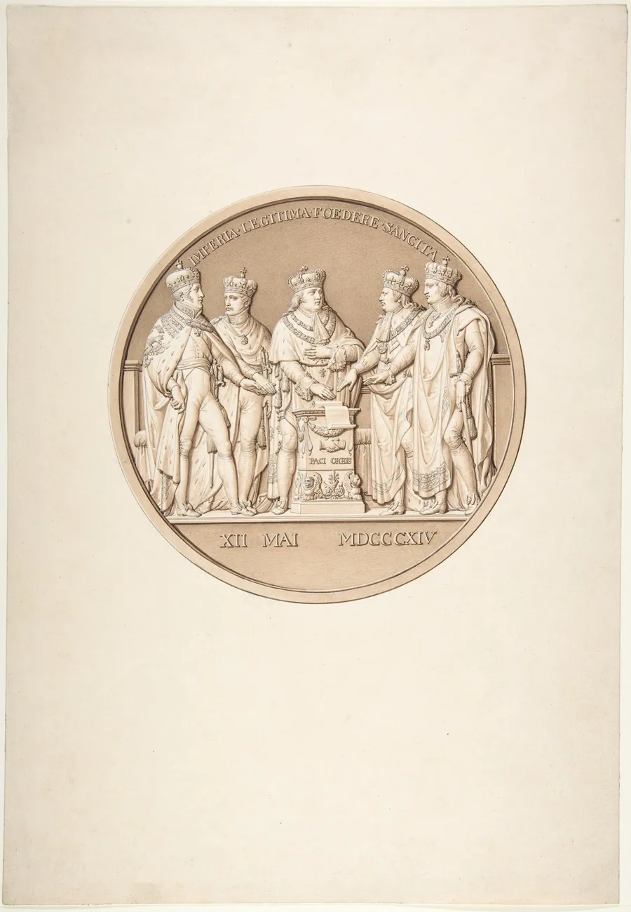 Design for a Medal Commemorating the Treaty of Paris, 1814 by Jacques Edouard Gatteaux