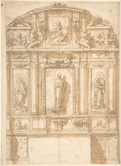 Design for an Altar with the Virgin of the Immaculate Conception in the Center