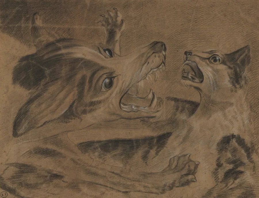 Fighting Animals by Carle Vernet