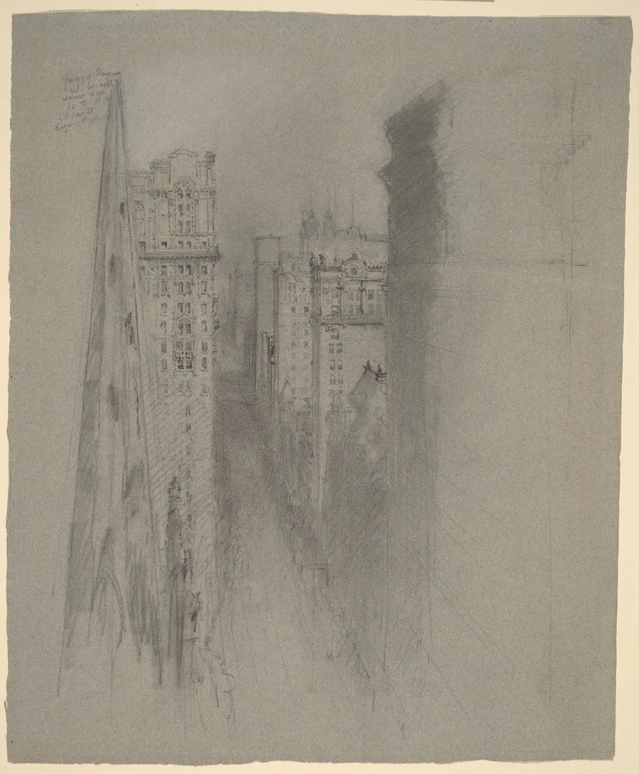 North on Broadway from Trinity Church by Stanford White