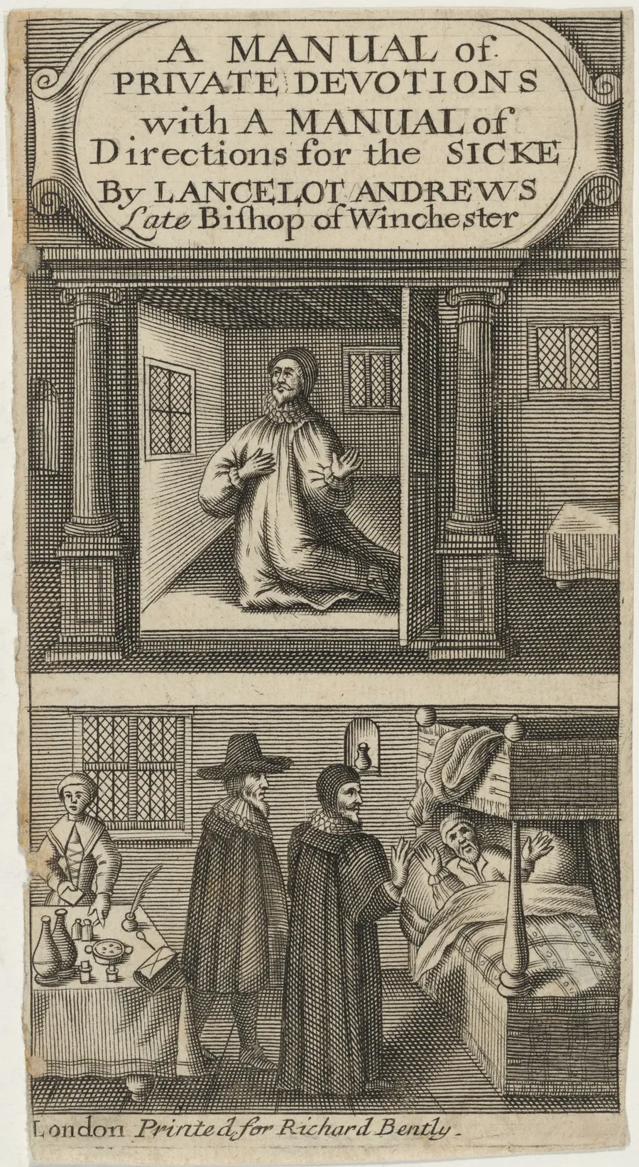 Title Page to a Manual of Private Devotions by Lancelot Andrewes by Unknown 19th Century