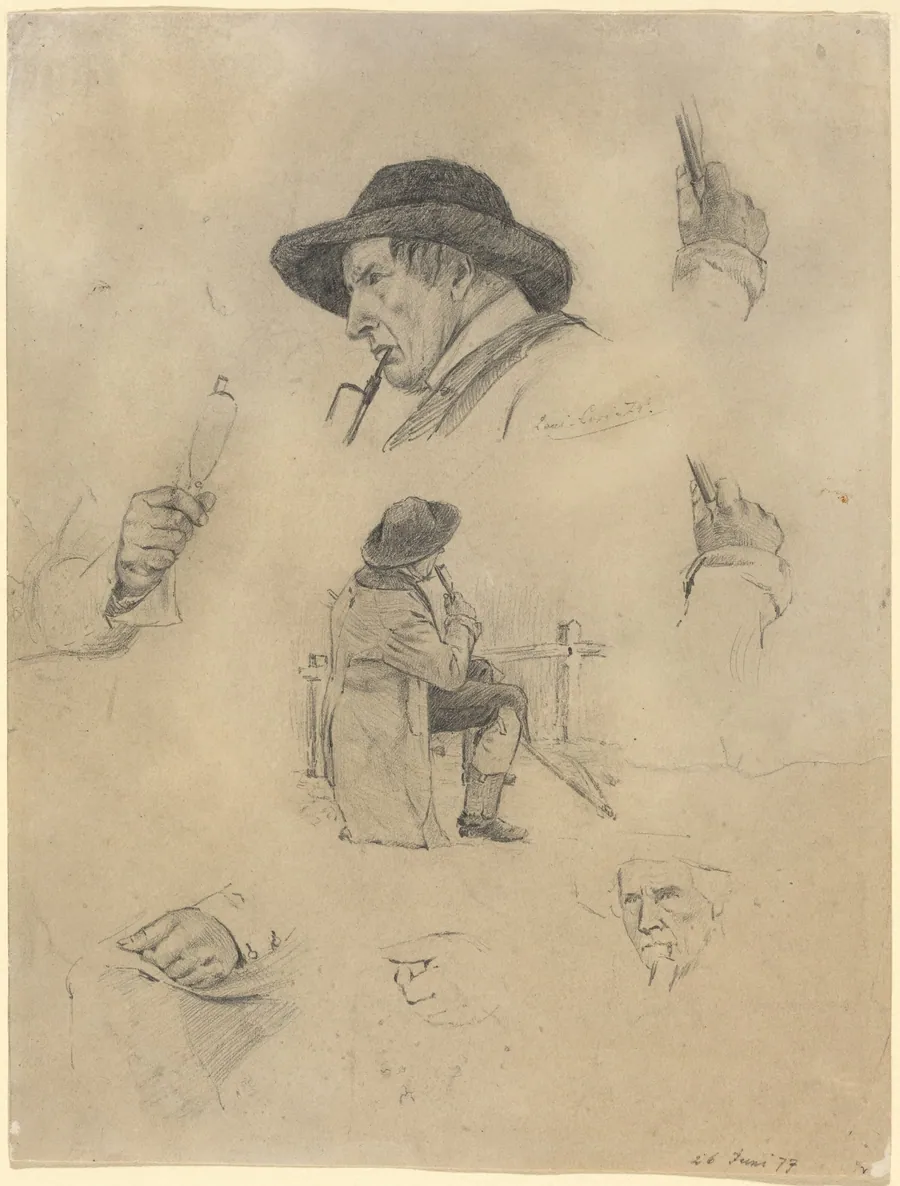 Sheet of Sketches by Lovis Corinth