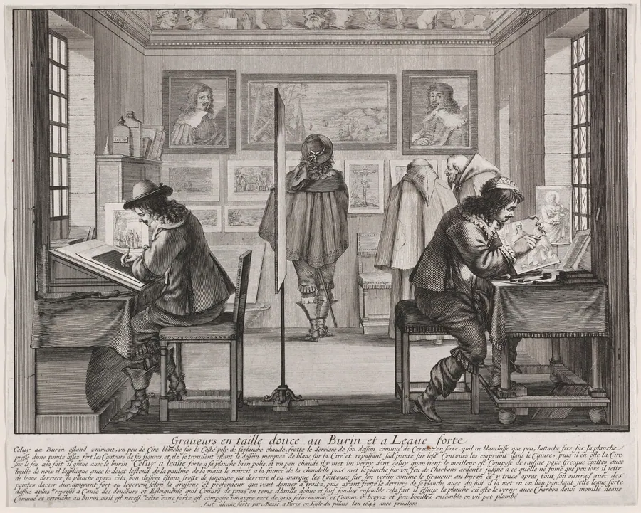 Graveurs en taille douce au burin et à l'eau forte (Copper Plate Engravers and Etchers) by Abraham Bosse