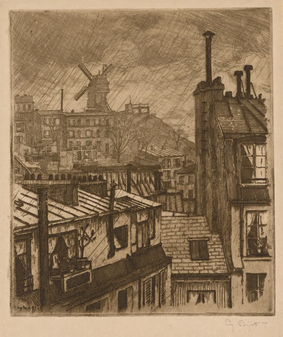 Montmartre, le Moulin de la Gallette by Eugène Bejot