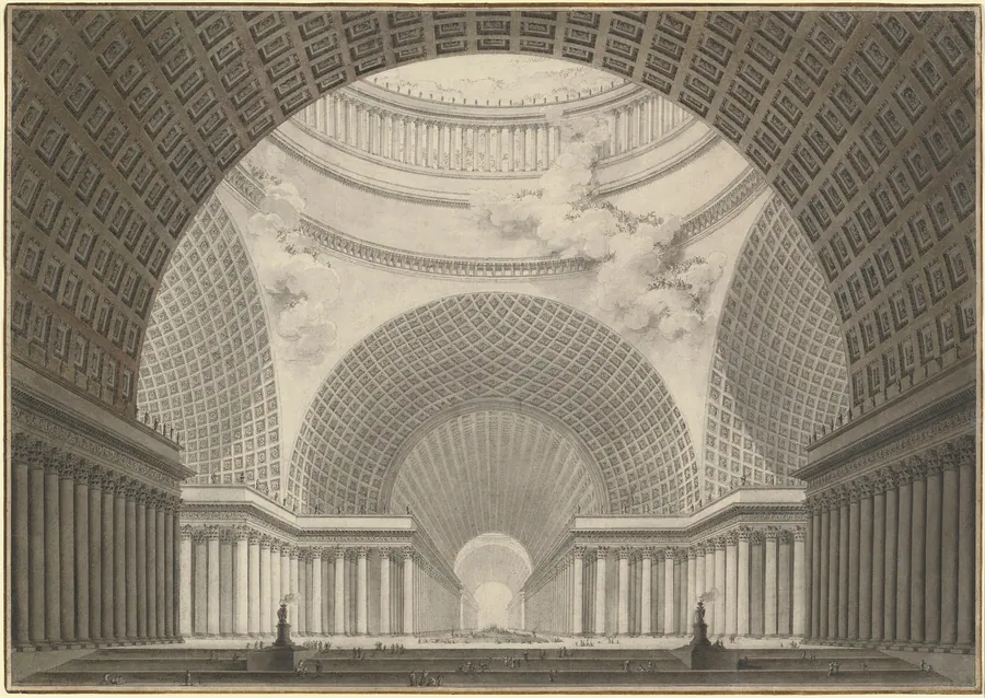 Perspective View of the Interior of a Metropolitan Church by Etienne-Louis Boullée