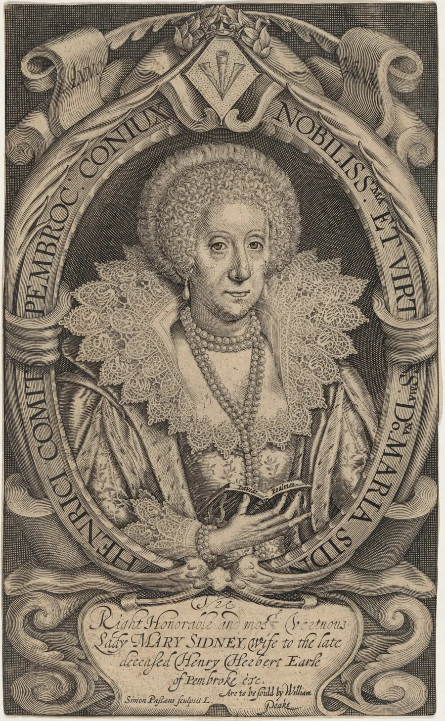 Mary Sidney, Countess of Pembroke by Simon van de Passe