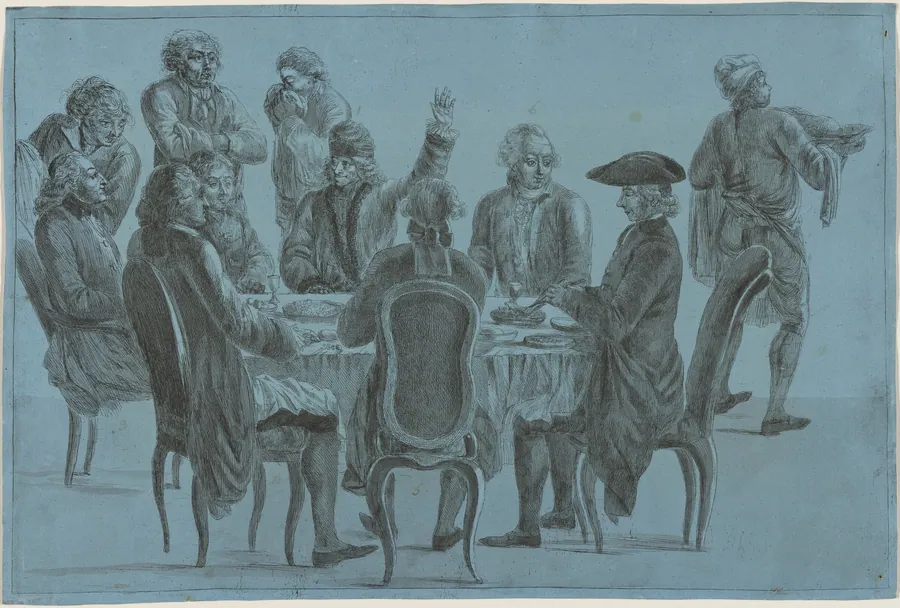The Philosophers' Meal by French 18th Century