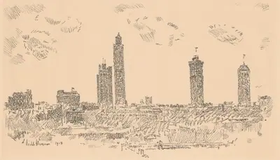 New York Sky Line, Dark Buildings