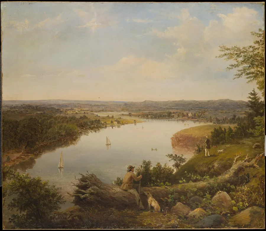 The Hudson River Valley near Hudson, New York by Henry Ary