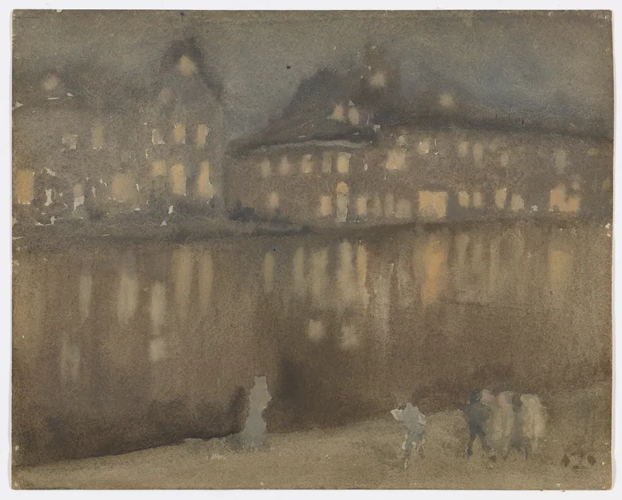 Grand Canal, Amsterdam; Nocturne by James McNeill Whistler (1834-1903)