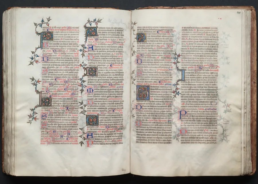 The Gotha Missal:  Fol. 120v, Text by Master of the Boqueteaux