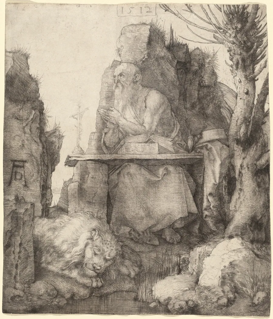 Saint Jerome by the Pollard Willow by Albrecht Dürer