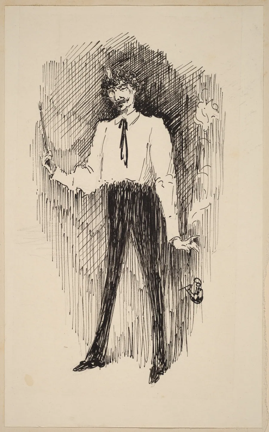 Portrait of Whistler with a Paintbrush by Harper Pennington