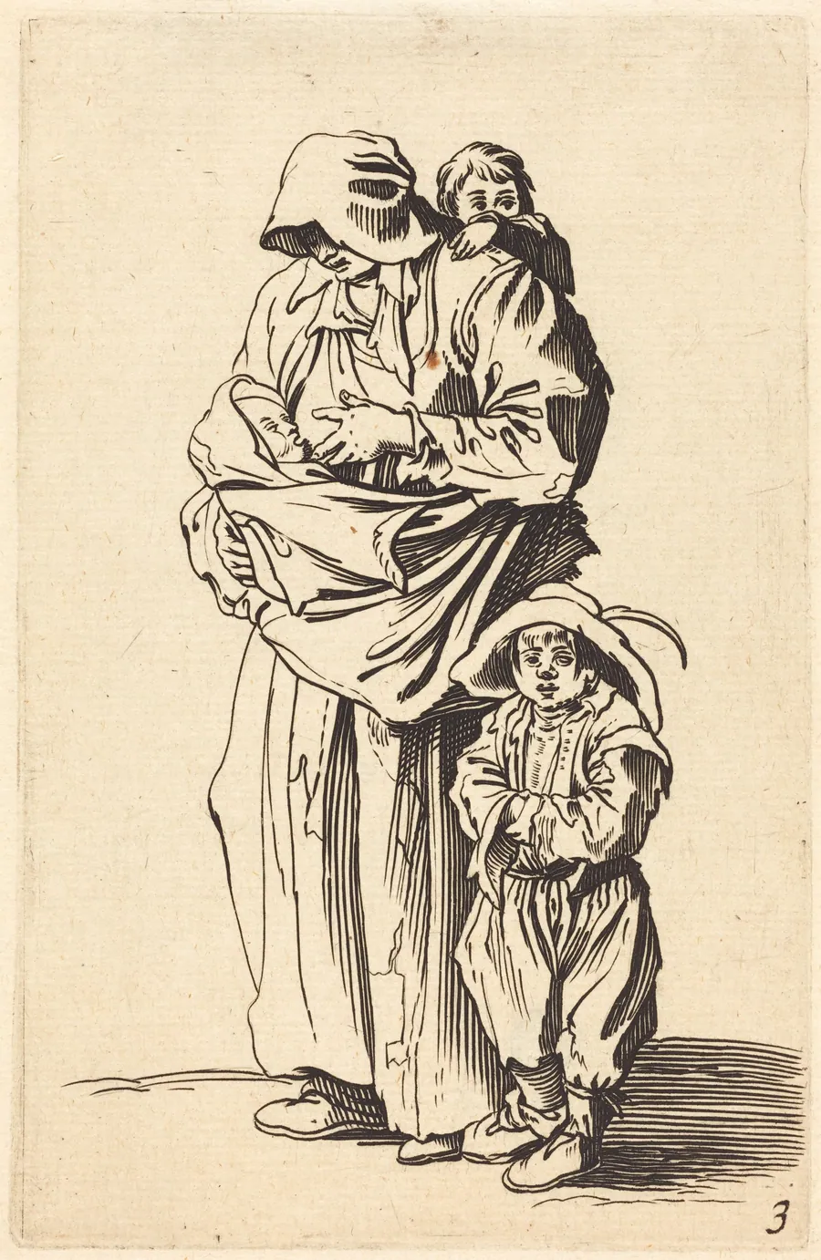 Mother and Three Children by French 17th Century