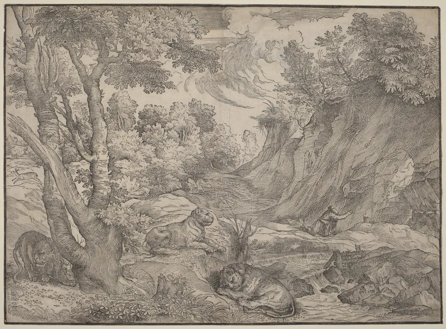 Saint Jerome in the Wilderness by Nicolò Boldrini