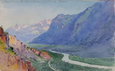 The Rhone from the Path to Salvari (Switzerland)