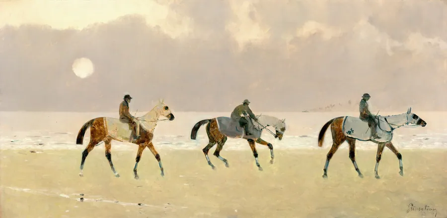 Riders on the Beach at Dieppe by René Pierre Charles Princeteau