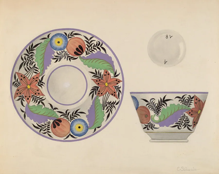 Cup and Saucer by Erwin Schwabe