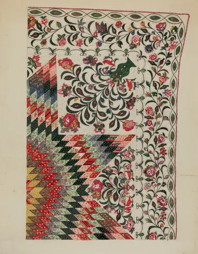 Patchwork and Applique Quilt