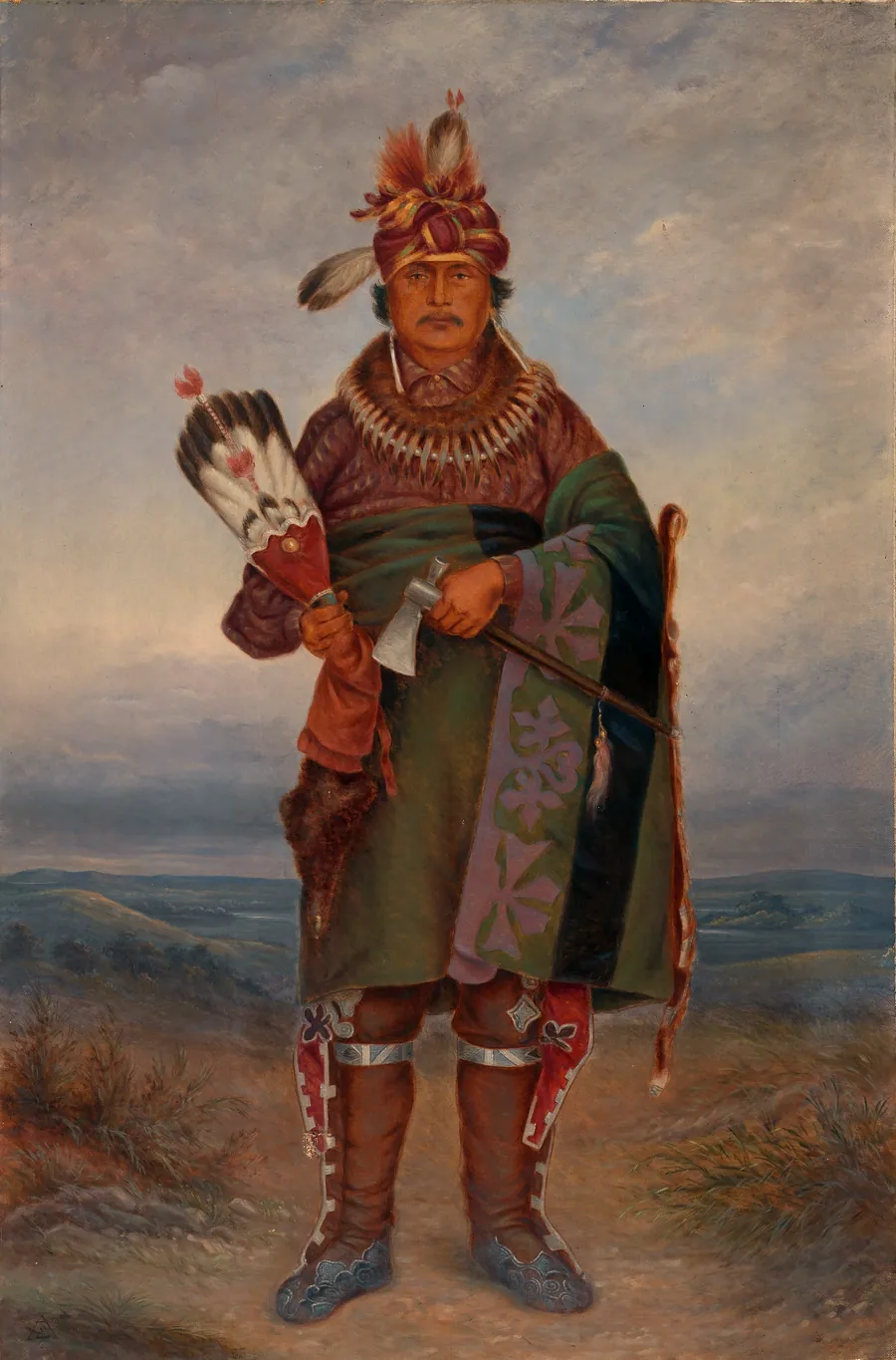 Sac and Fox Indian by Antonion Zeno Shindler, 1813 Bulgaria-died Washington, DC 1899