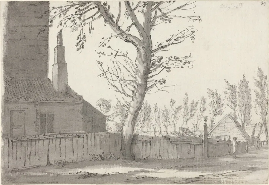 High Street at the Manor House, Marylebone by Samuel Hieronymus Grimm