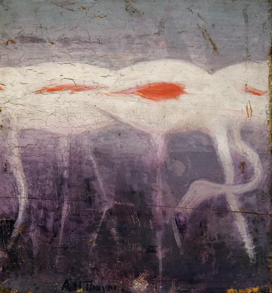White Flamingoes, study for book Concealing Coloration in the Animal Kingdom by Abbott Handerson Thayer, born Boston, MA 1849-died Dublin, NH 1921