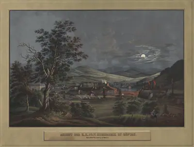 View of the K. K. Private Iron Factory in Zöptau