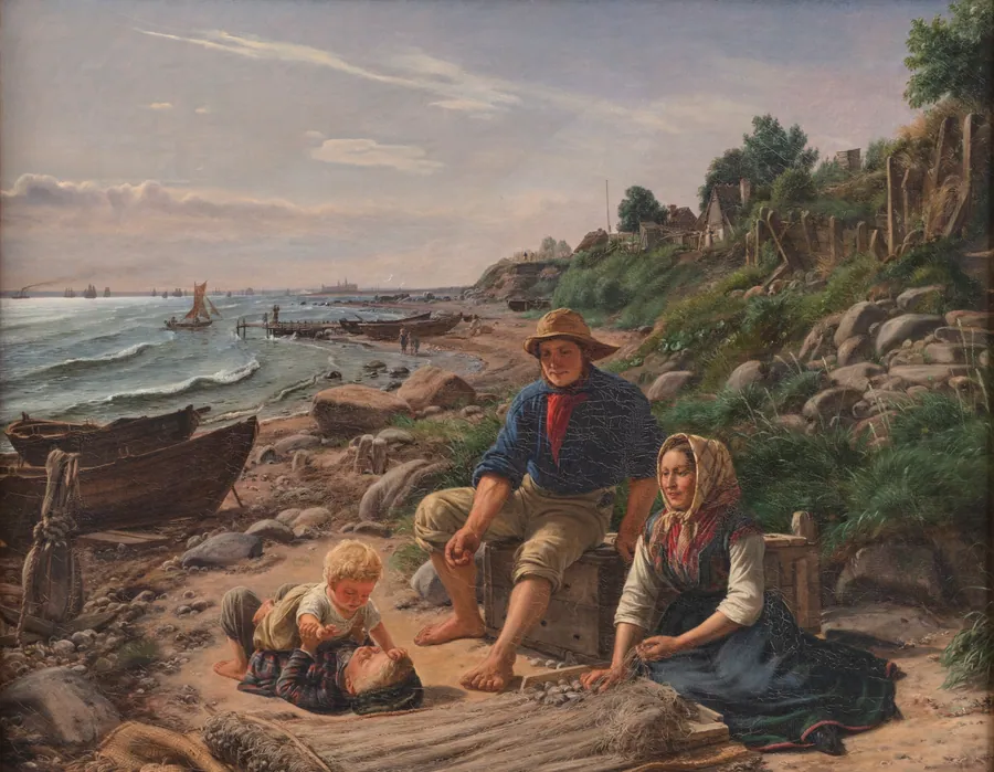 Familieliv i et lille fiskerleje nord for Helsingør by Jørgen Roed