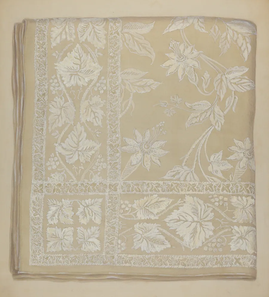 Linen Table Cloth by Eva Wilson