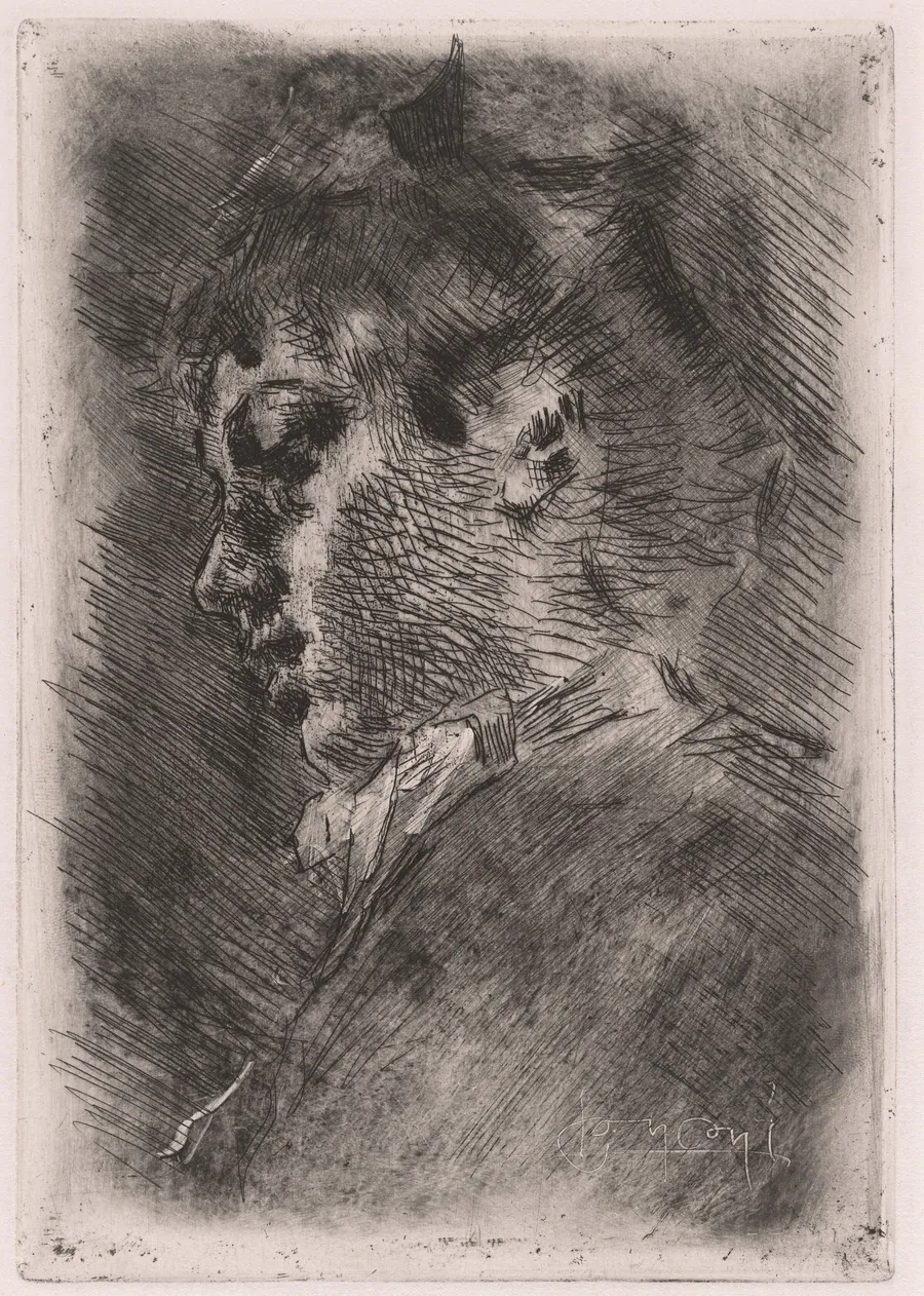 Portrait of a Young Woman in Profile by Luigi Conconi