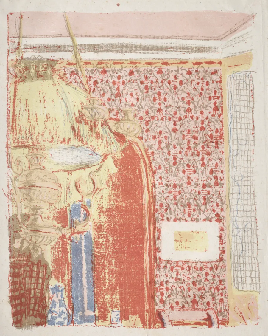 Interior with Pink Wallpaper II by Édouard Vuillard