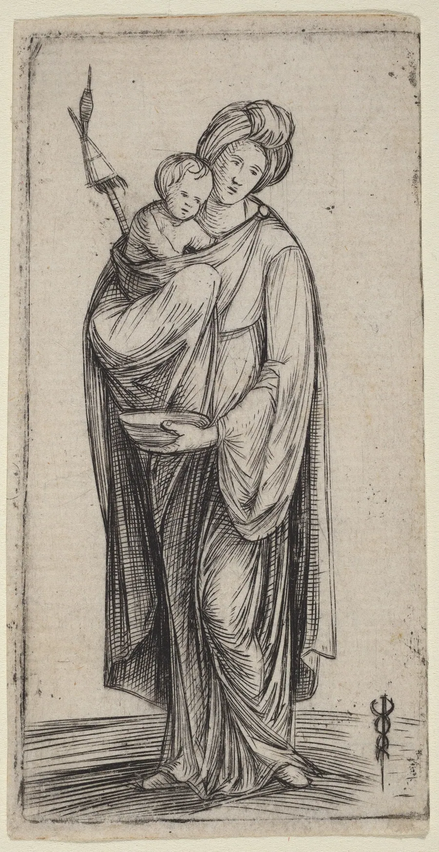 Woman and Child with Distaff by Jacopo de' Barbari