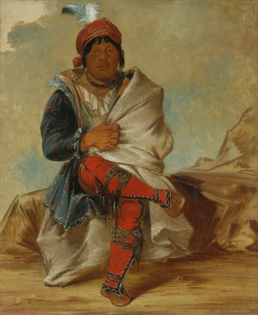 Mick-e-no-páh, Chief of the Tribe by George Catlin, born Wilkes-Barre, PA 1796-died Jersey City, NJ 1872