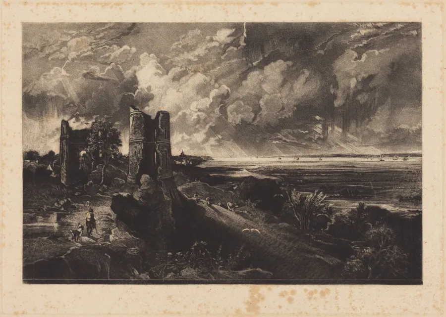 Hadleigh Castle (Small Plate) by David Lucas