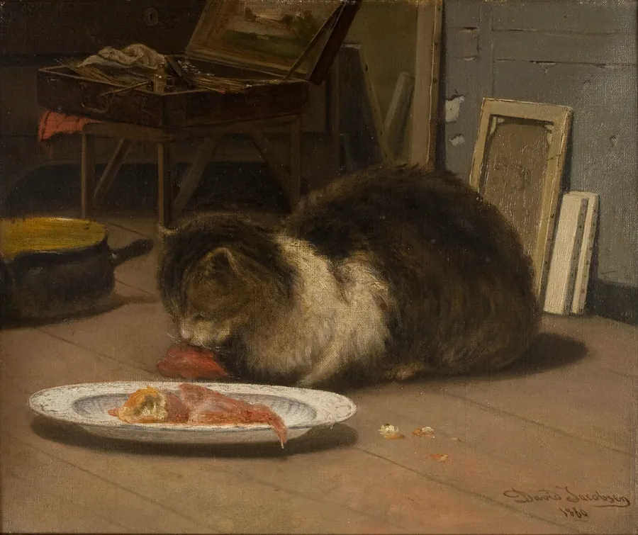 Katten i atelieret by David Jacobsen