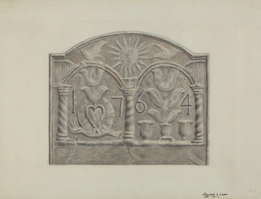 Pa. German Stove Plate by Edward L. Loper