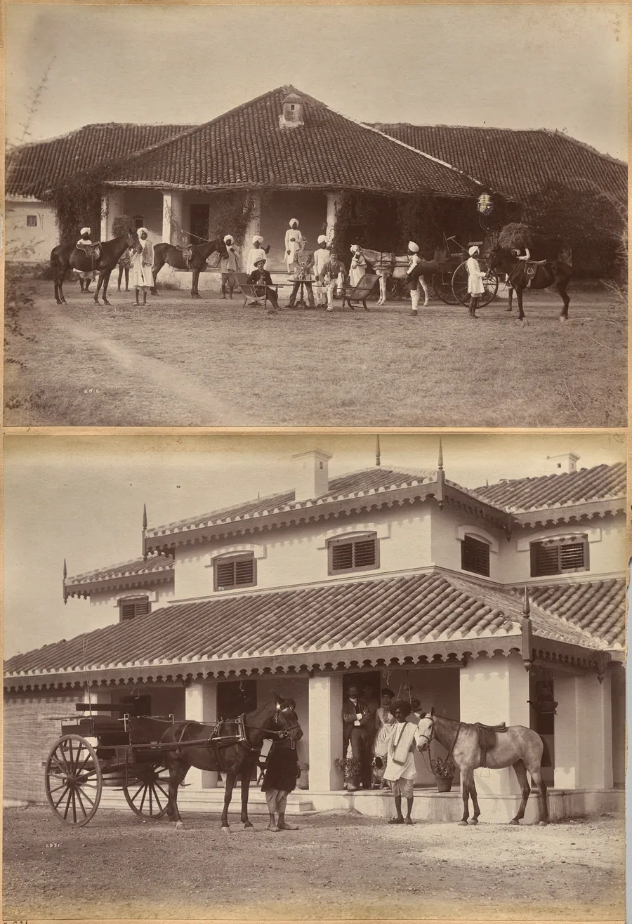 Dr. Morris and party, Jhansi (recto); Mr. MacNull, Jhansi (verso) by Raja Deen Dayal