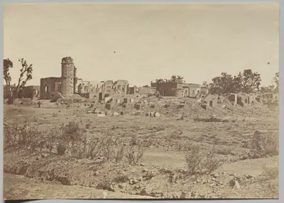 The Churchyard and Residency in the Distance