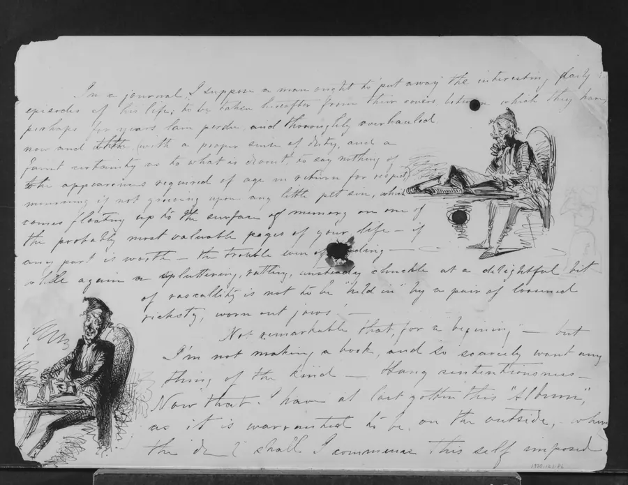 Two Sketches of Old Man with Books (from Sketchbook) by James McNeill Whistler