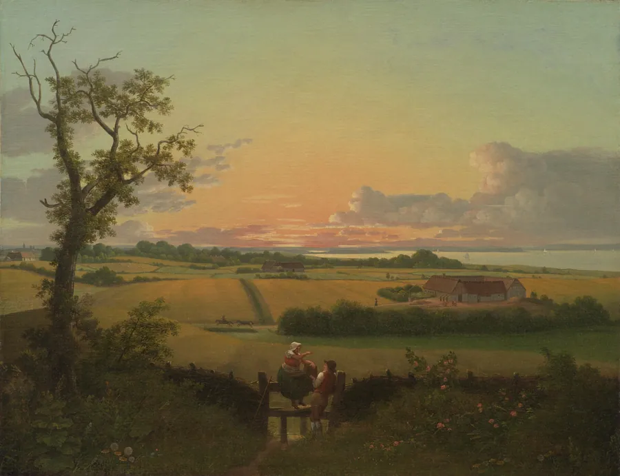 Landskab med stente, Møn by C.W. Eckersberg
