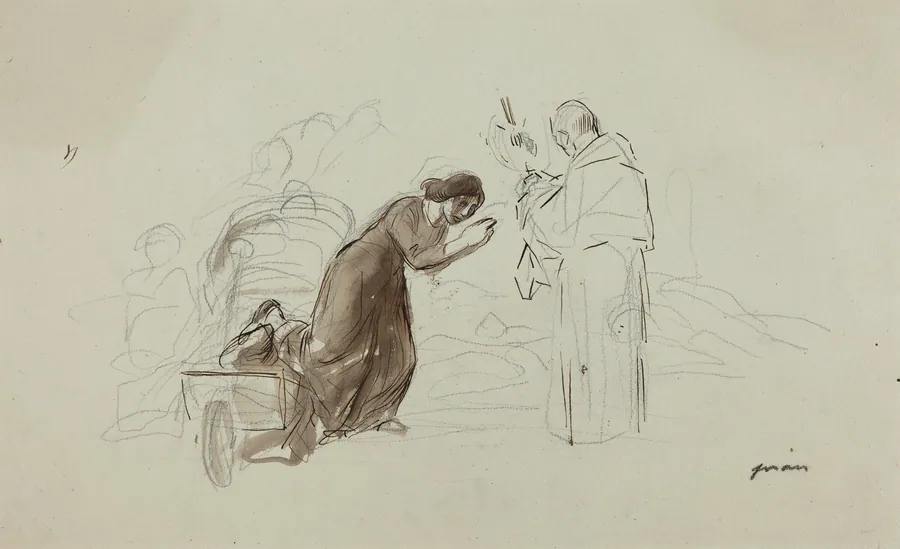 Benediction a Lourdes by Jean-Louis Forain