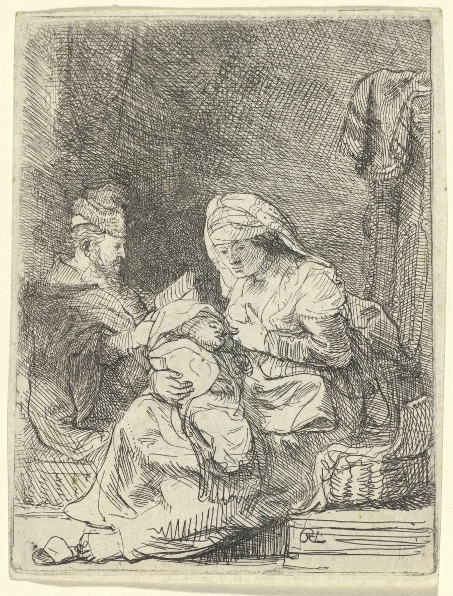 The Holy Family by Rembrandt van Rijn
