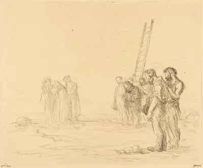 Le calvaire (1ère planche) (Calvary) (first plate)