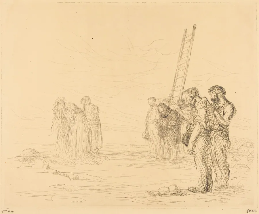Le calvaire (1ère planche) (Calvary) (first plate) by Jean-Louis Forain