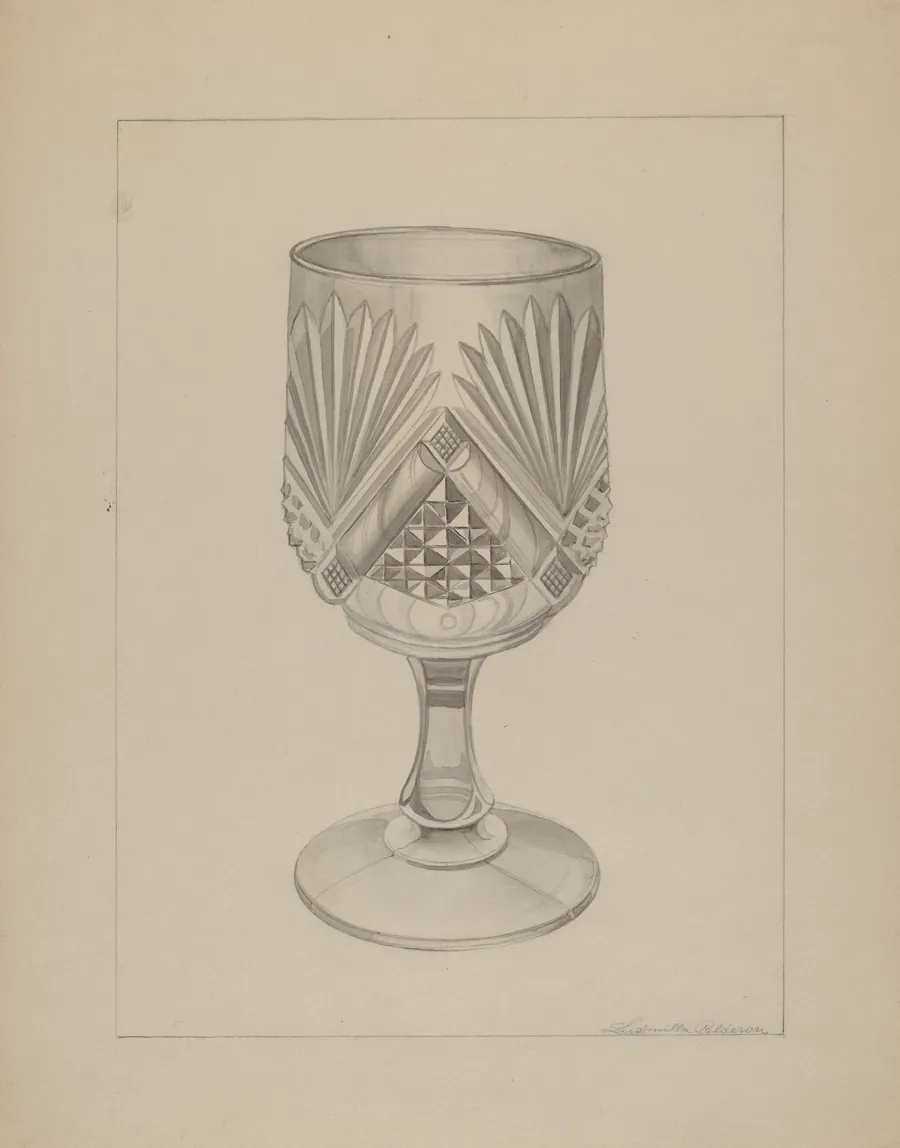 Molded Water Glass by Ludmilla Calderon