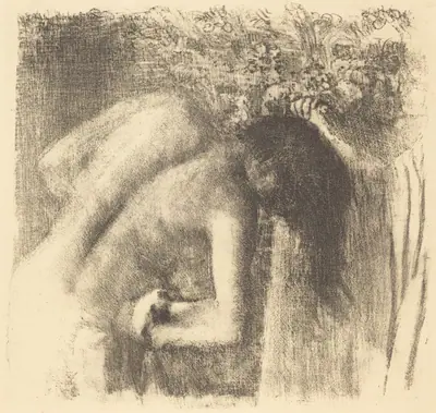 After the Bath (La sortie du bain (Grand planche))