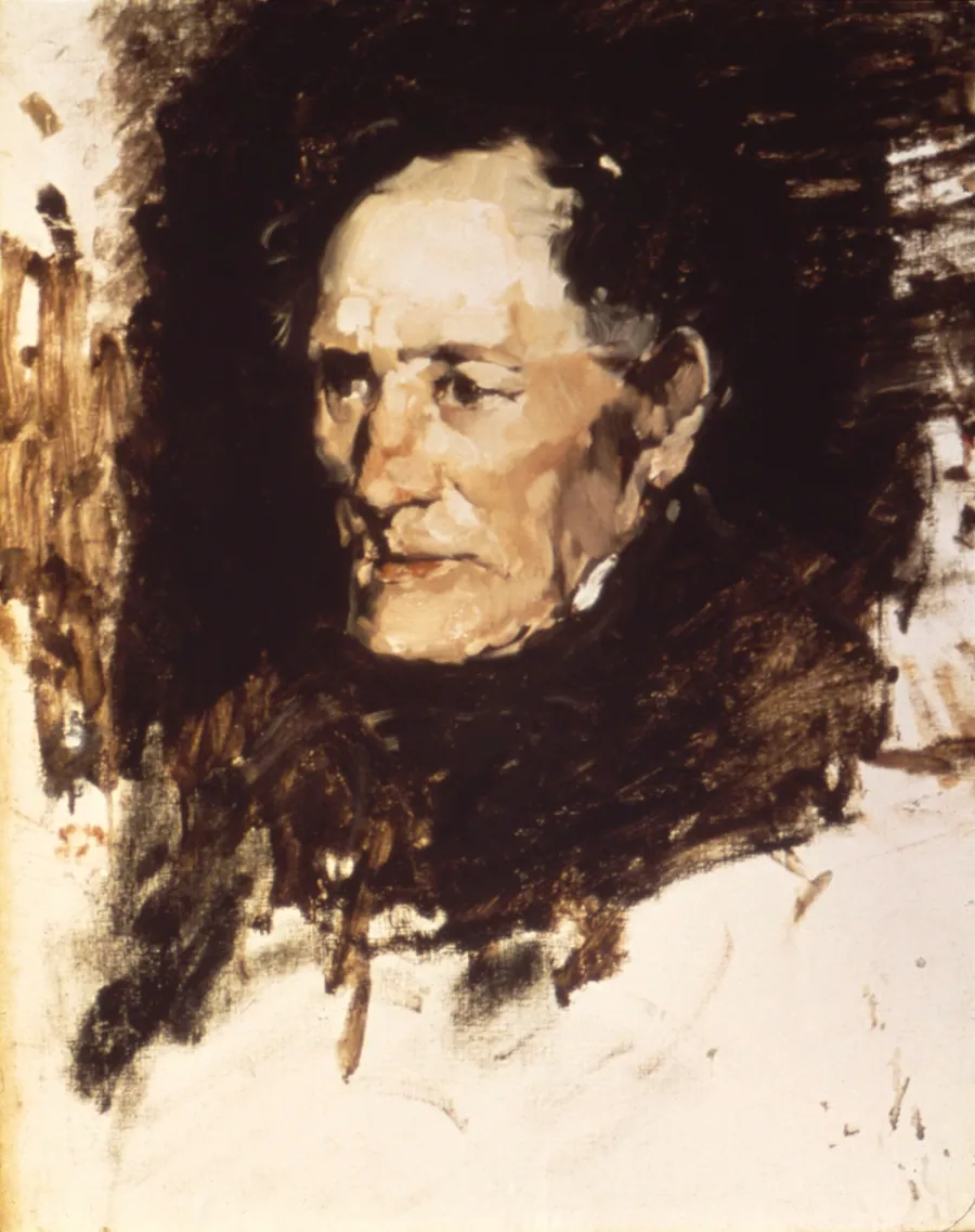 Head of an Old Man by Frank Duveneck, born Covington, KY 1848-died Cincinnati, OH 1919