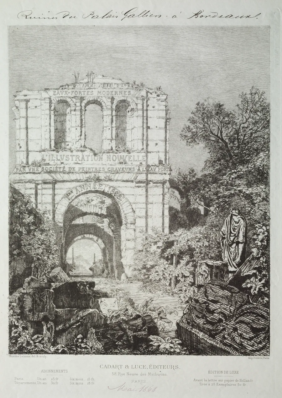 Ruins of the Gallien Palace in Bordeaux by Maxime Lalanne