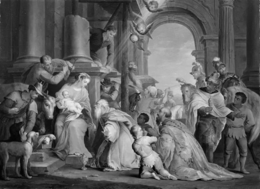 Kongernes tilbedelse by Jacob Andries Beschey